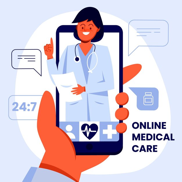 Online doctor concept