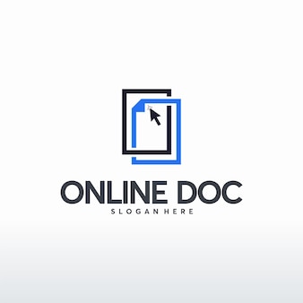 Online document logo designs concept vector