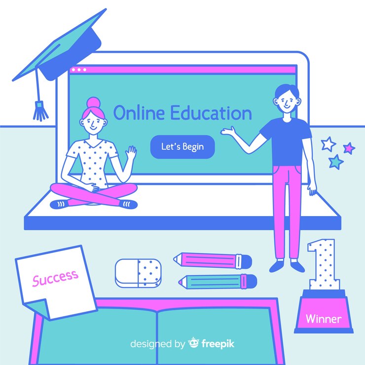 Free Vector online education concept