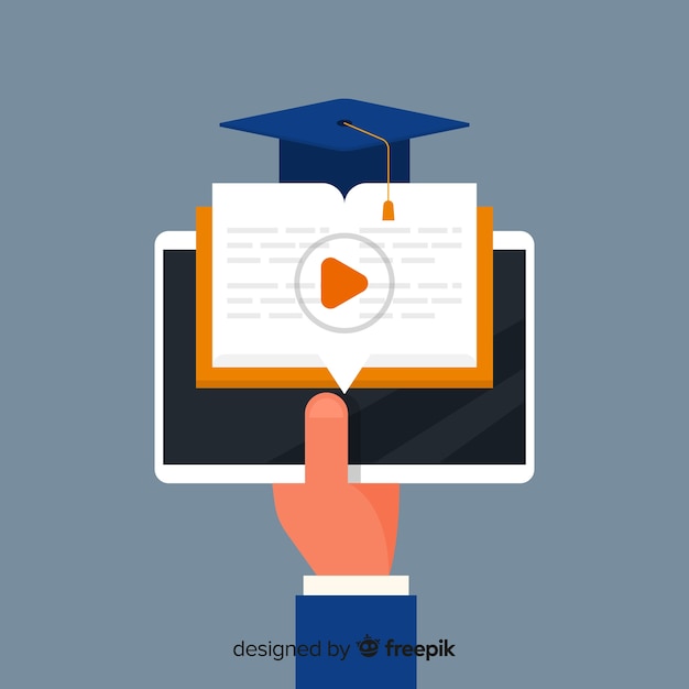 Online education concept Free Vector