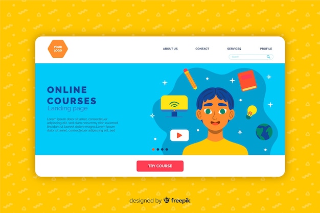 Online education landing page