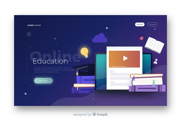 Online education landing page