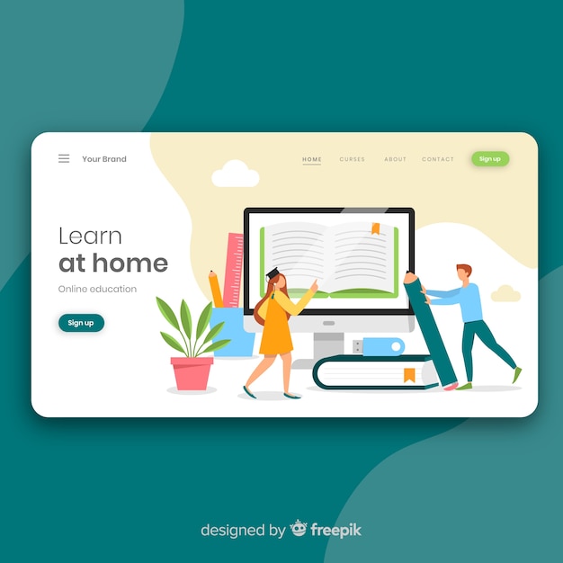 Online education landing page