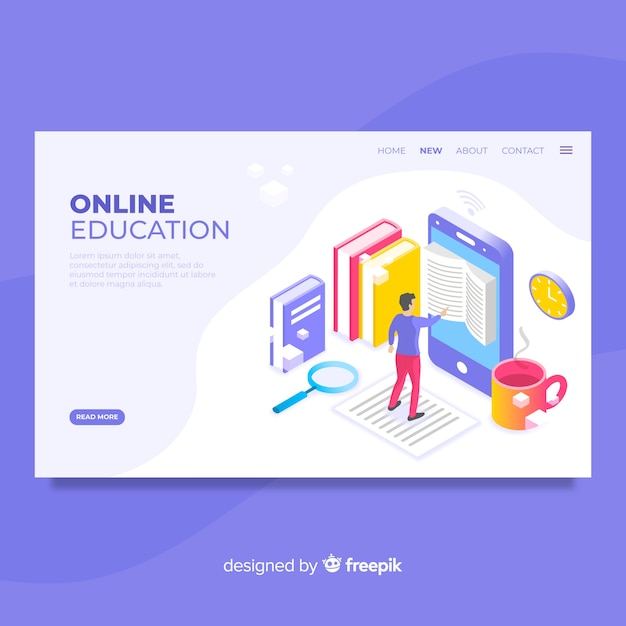 Online education landing page