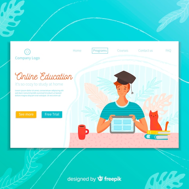 Online education landing page