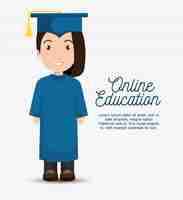 Free vector online education template