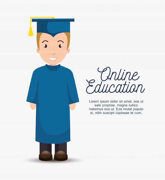 Free vector online education template