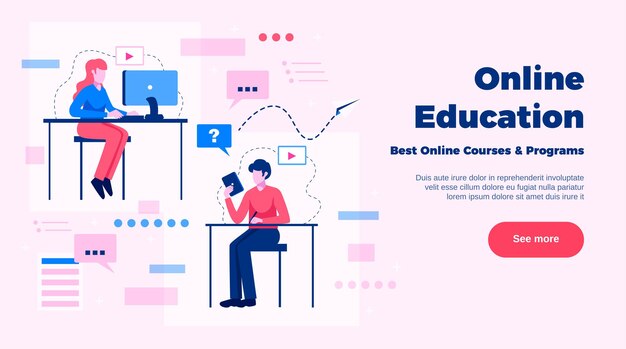 Online education website page design