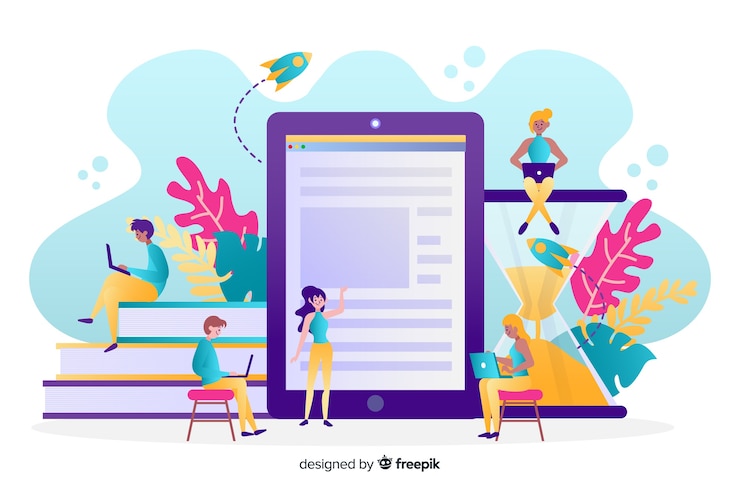 Free Vector online education