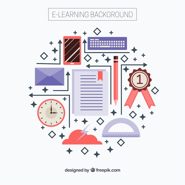 Online flat learning elements background