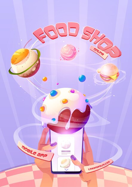 Online food shop poster