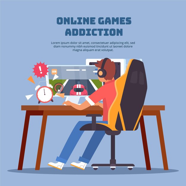 Online games addiction template