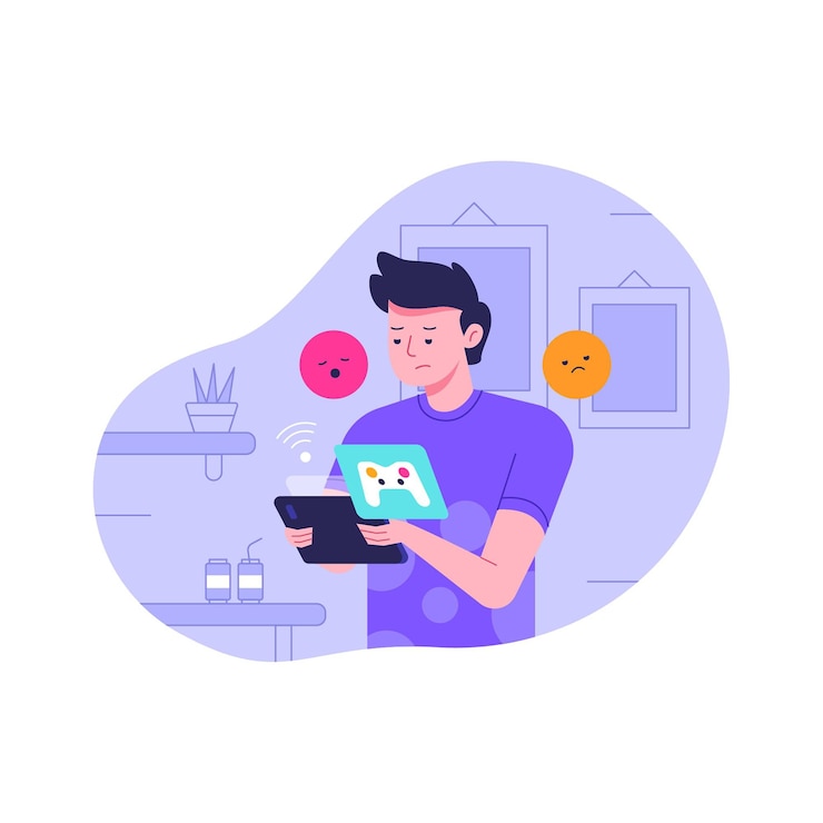Free Vector online games addiction
