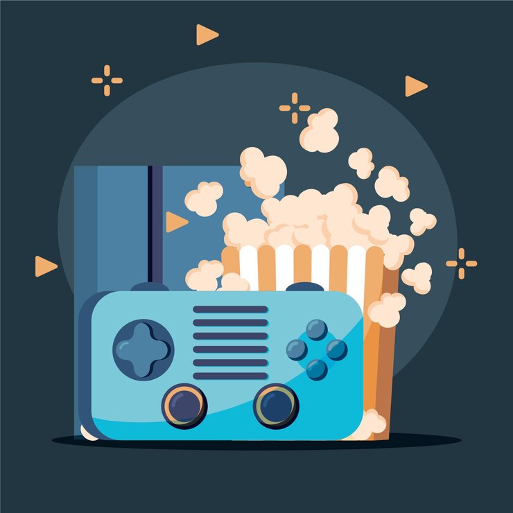 Free Vector online games concept