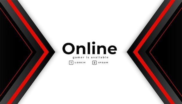 Online gaming banner in abstract geometric style