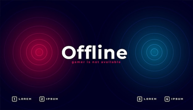 Free vector online gaming channel cover template design