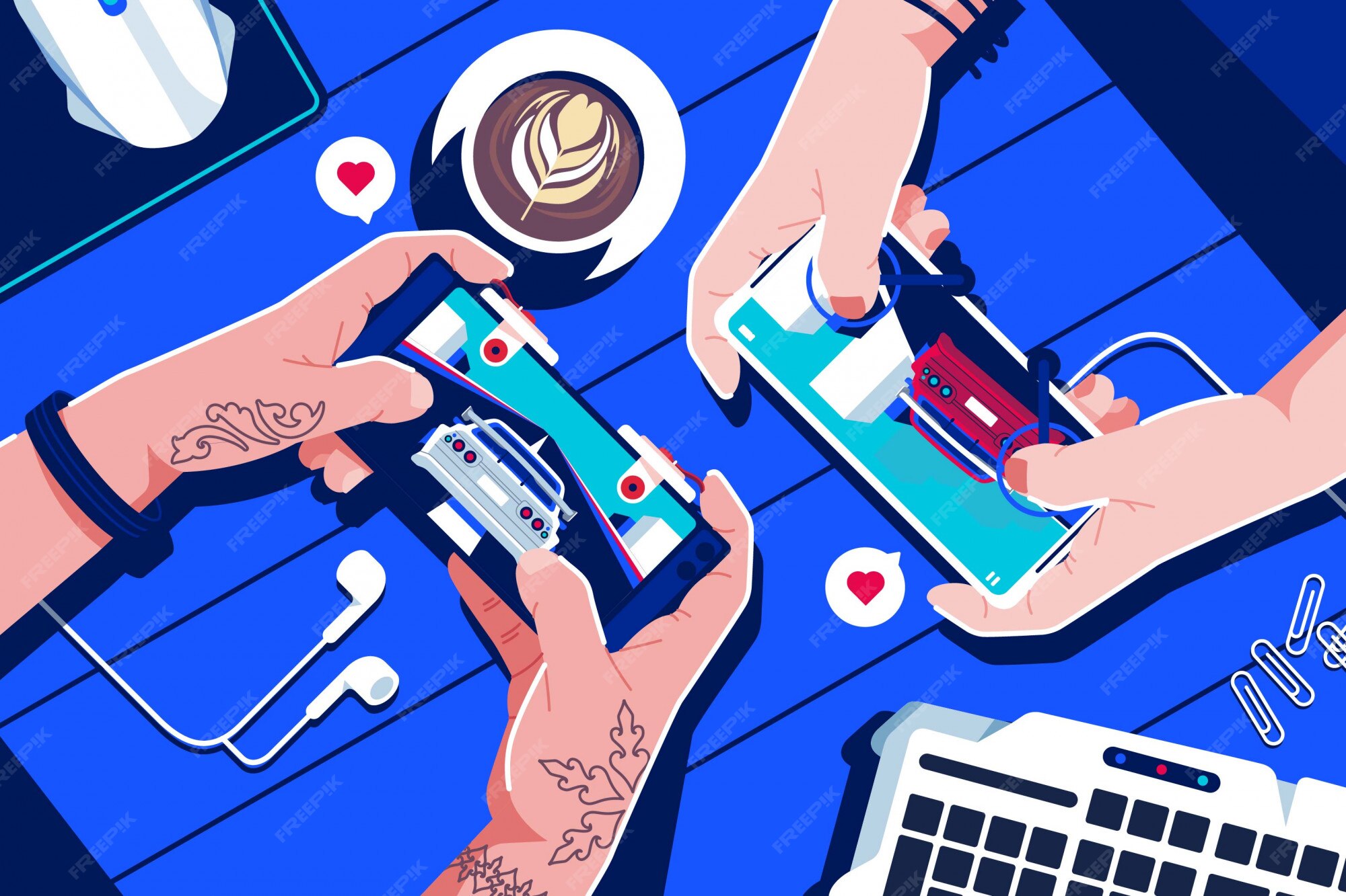 Premium Vector | Online gaming illustration