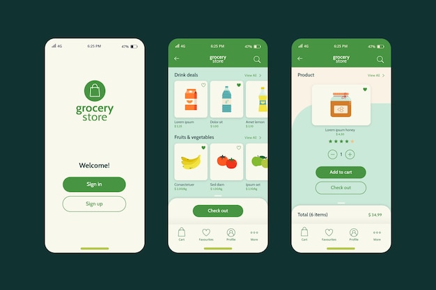 온라인 식료품점 앱 템플릿