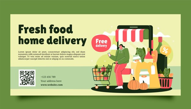 Online grocery store banner design