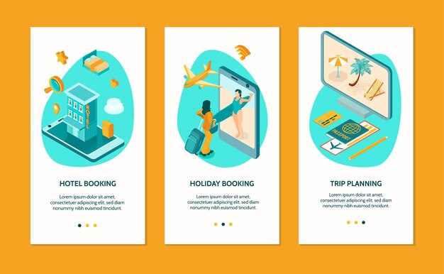 Online hotel booking banner set