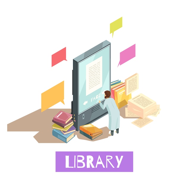 Free vector online library isometric design concept