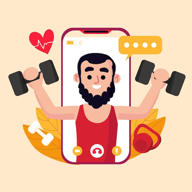 Online male personal trainer