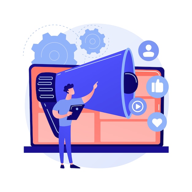 online marketing abstract concept