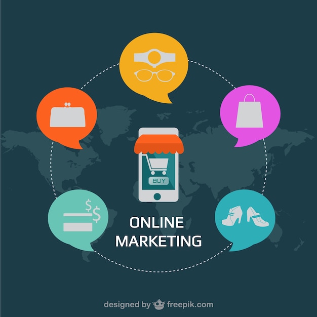 Online marketing infographic