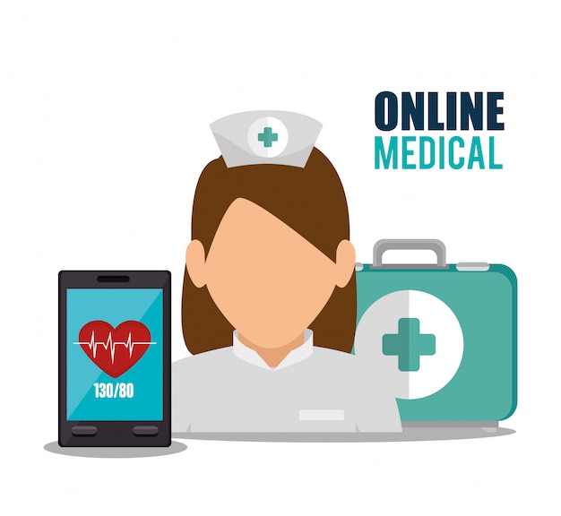 Free vector online medical design
