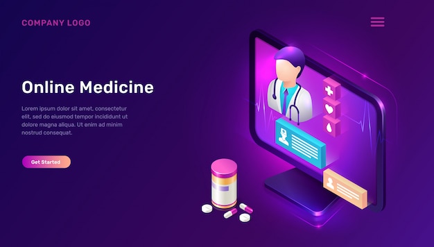 Online medicine landing page