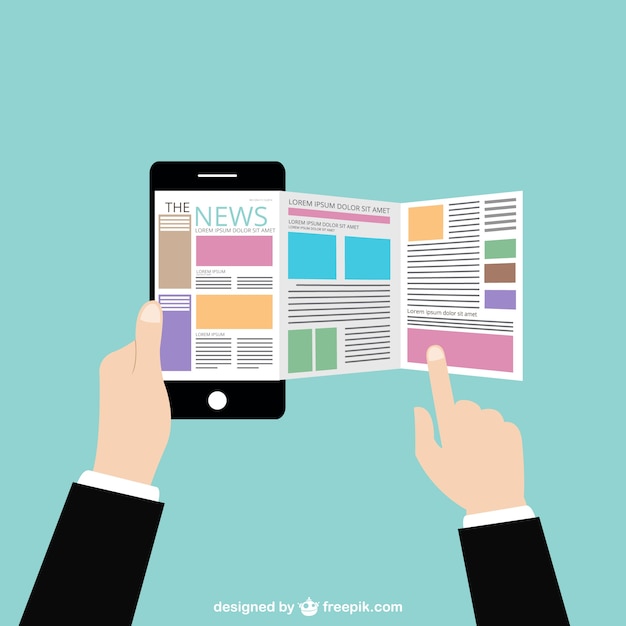 Free vector online news