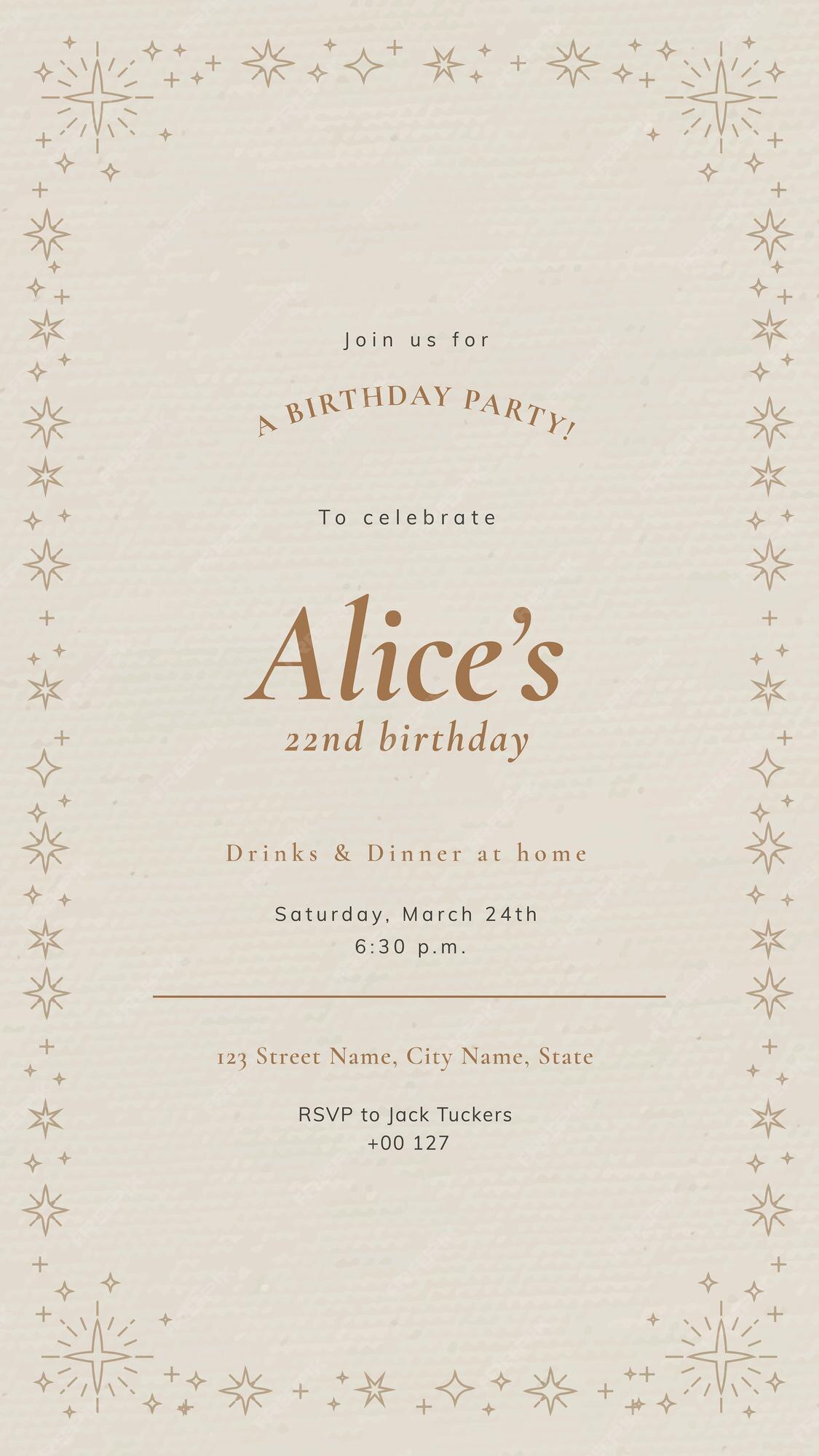 Free Vector | Online party invitation template birthday celebration