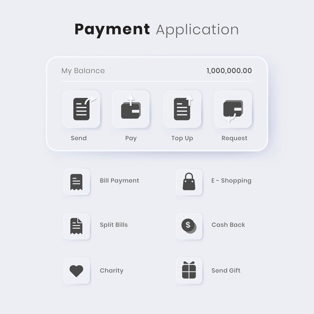Online payment application vector
