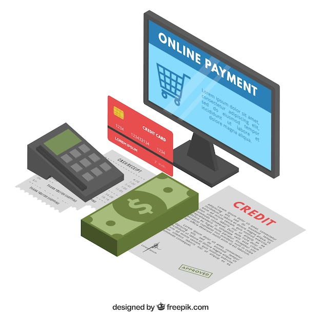 Free vector online payment background