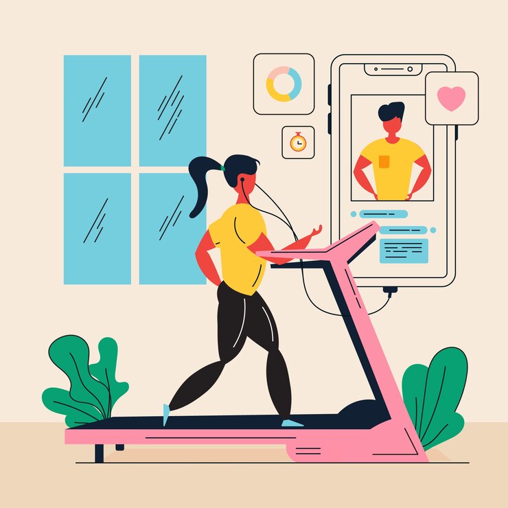 Free Vector online personal trainer concept