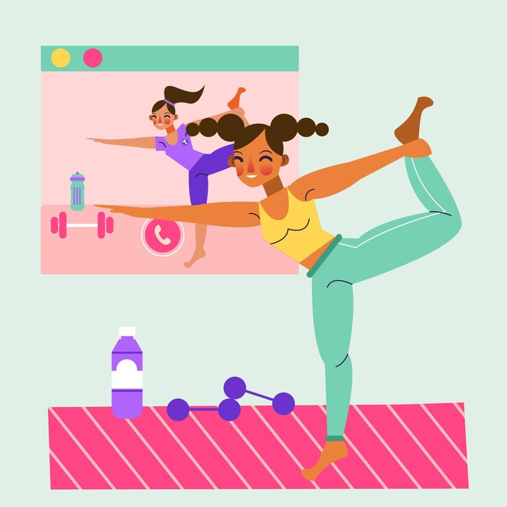 Free Vector online personal trainer