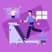 Vettore gratuito personal trainer online