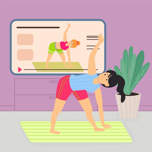 Free vector online personal trainer