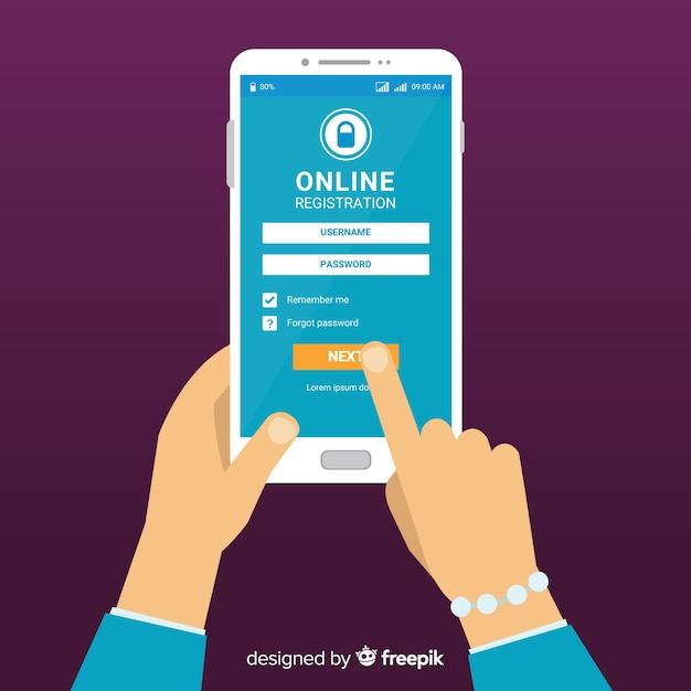 online registration concept