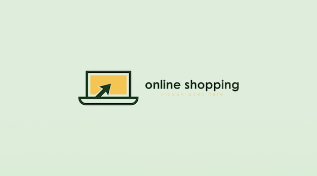Premium Vector | Online shop logo design concept template vector. e