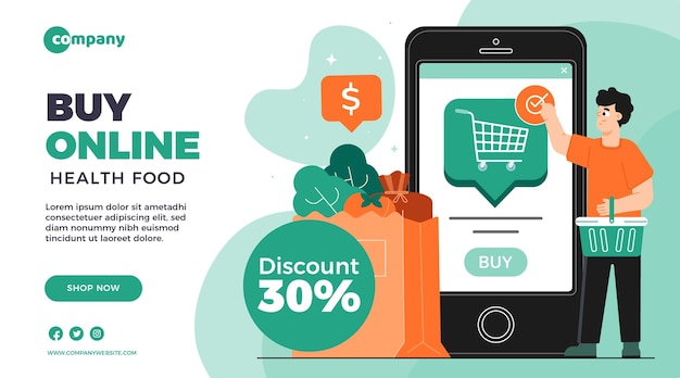 Online shopping banner template