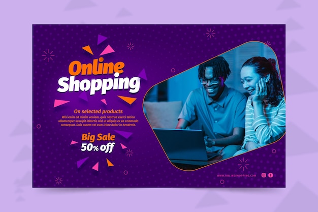 Online shopping banner template