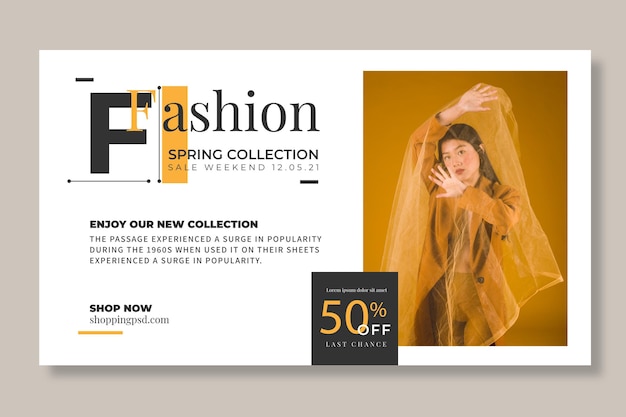 Free vector online shopping banner template