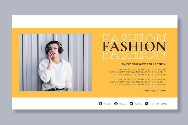 Online shopping banner template