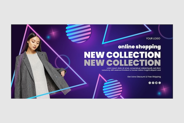 Online shopping banner template