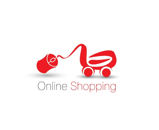 Online shopping cart logo shopping basket design