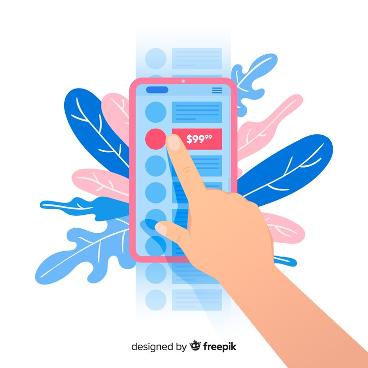 Free Vector online shopping concept for landing page