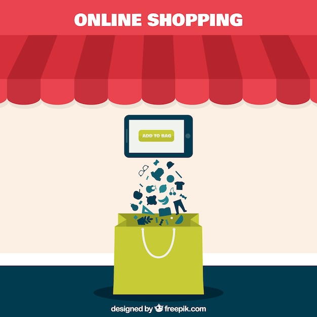 Online shopping concept