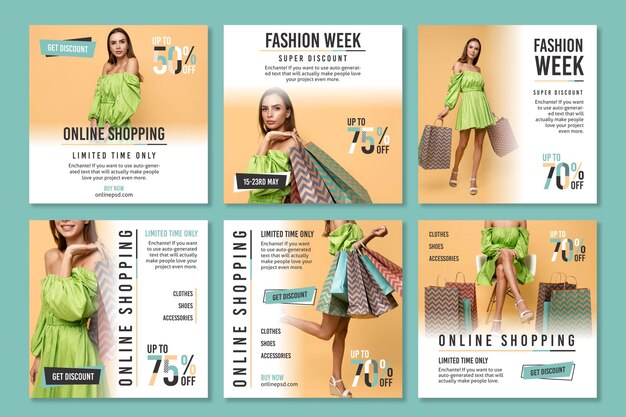 Online shopping instagram stories