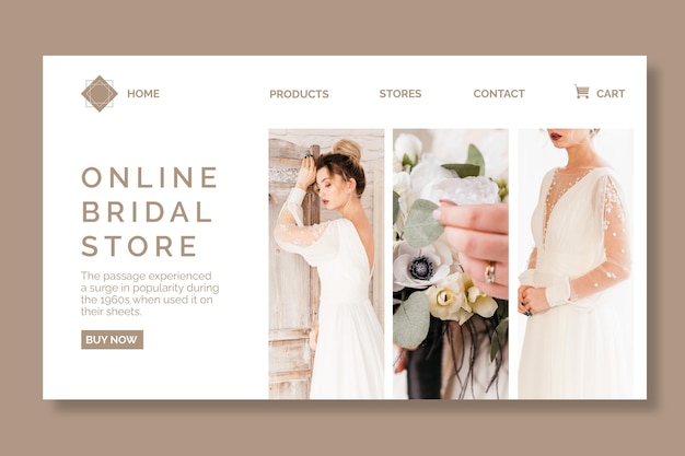 Online shopping landing page